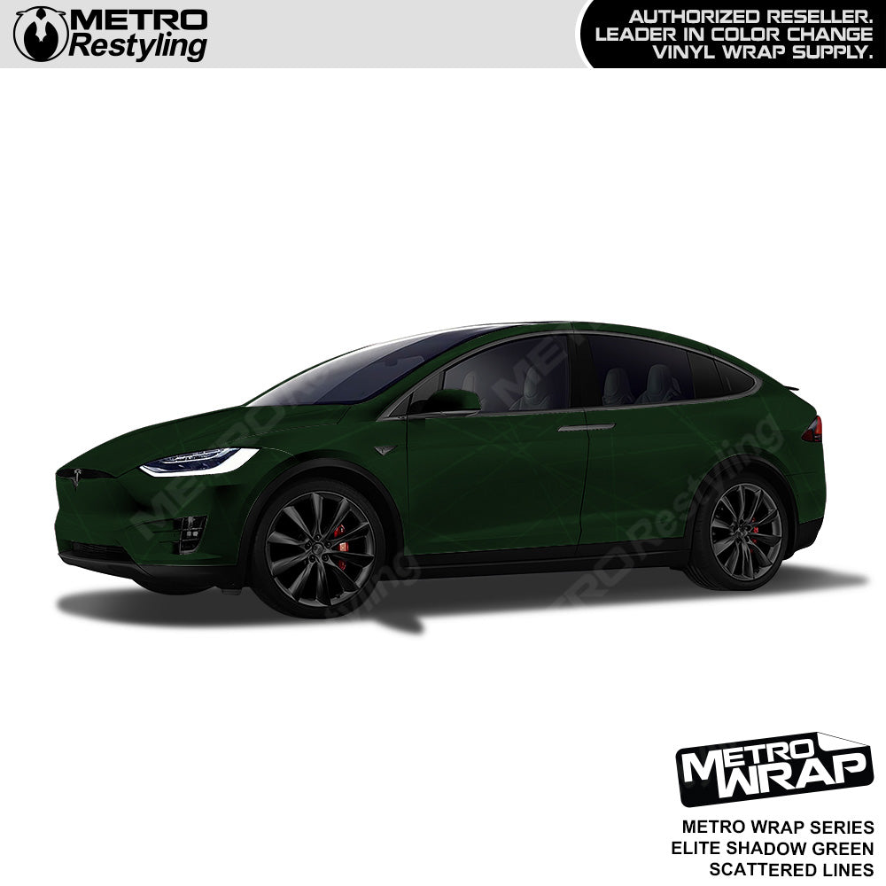 Metro Wrap Scattered Lines Elite Shadow Green Vinyl Film