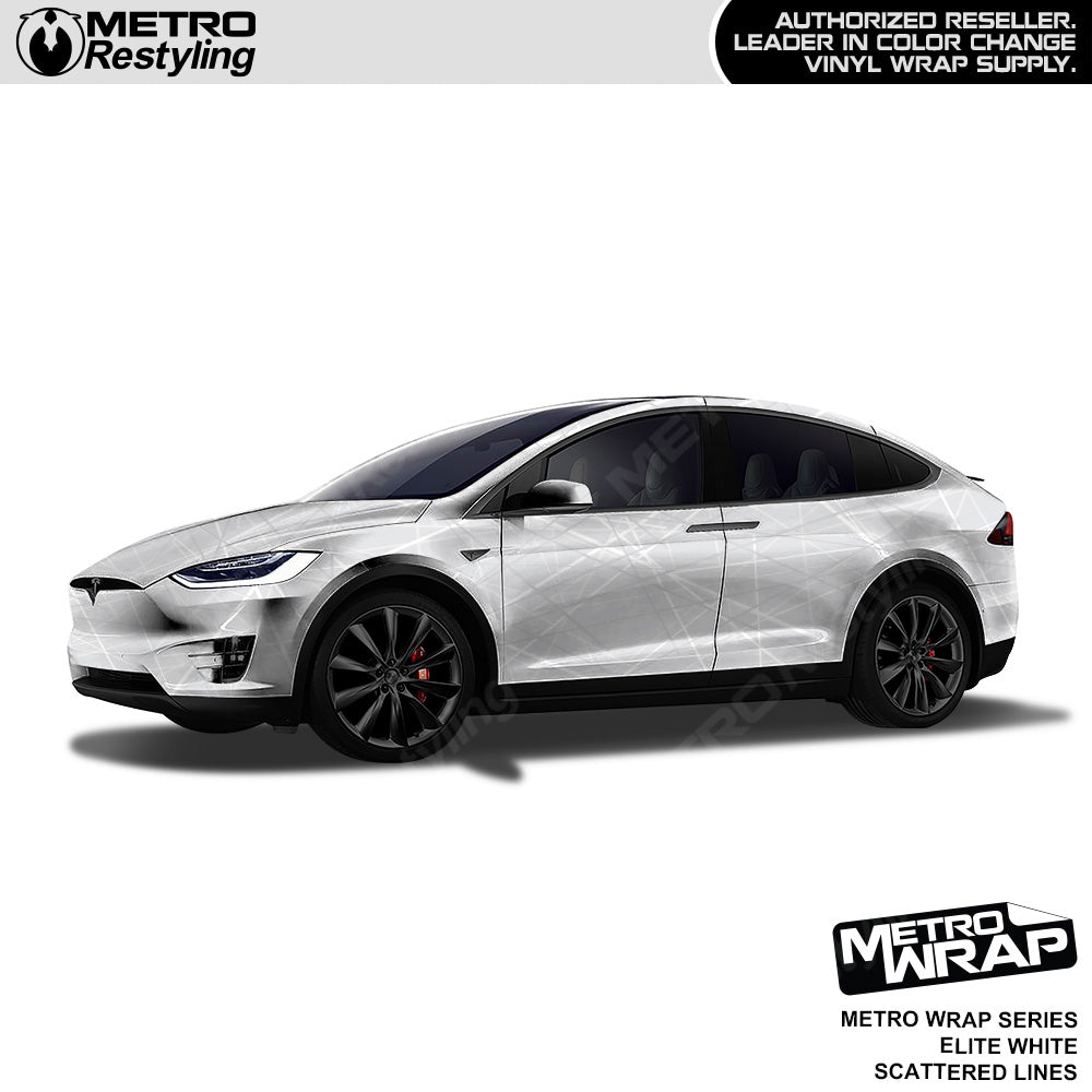 Metro Wrap Scattered Lines Elite White Vinyl Film