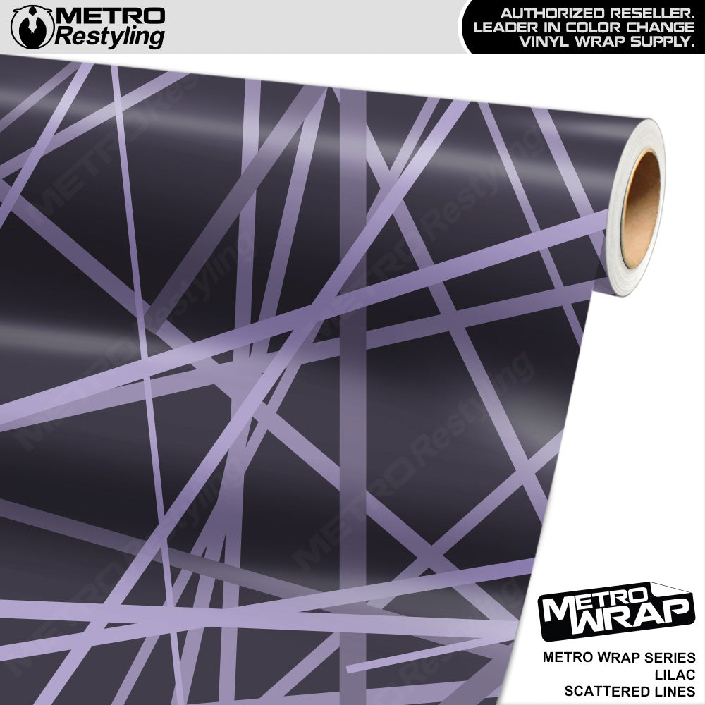 Metro Wrap Scattered Lines Lilac Vinyl Film