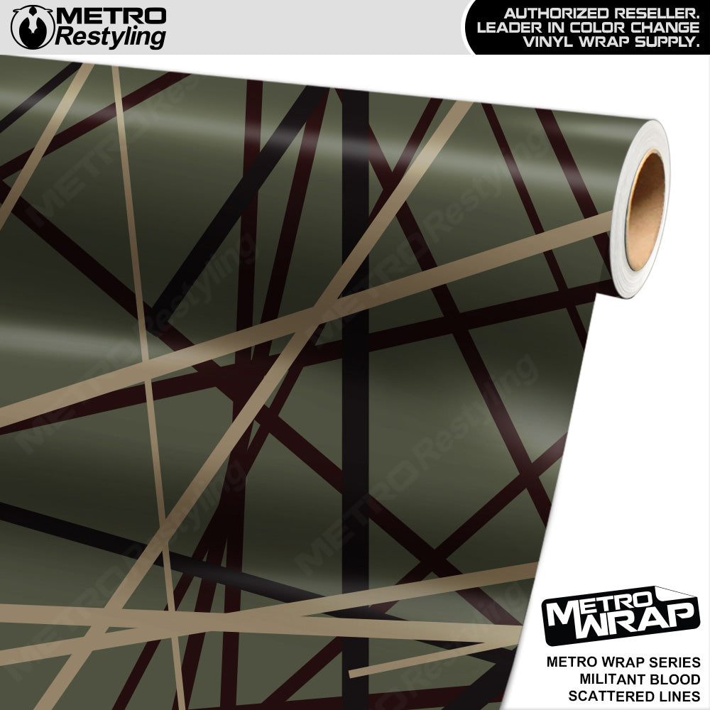 Metro Wrap Scattered Lines Militant Blood Vinyl Film