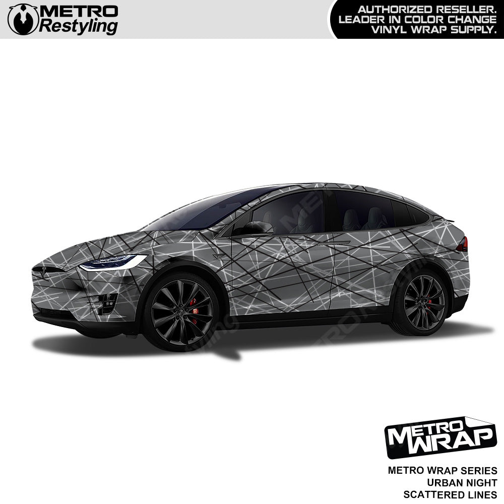 Metro Wrap Scattered Lines Urban Night Vinyl Film