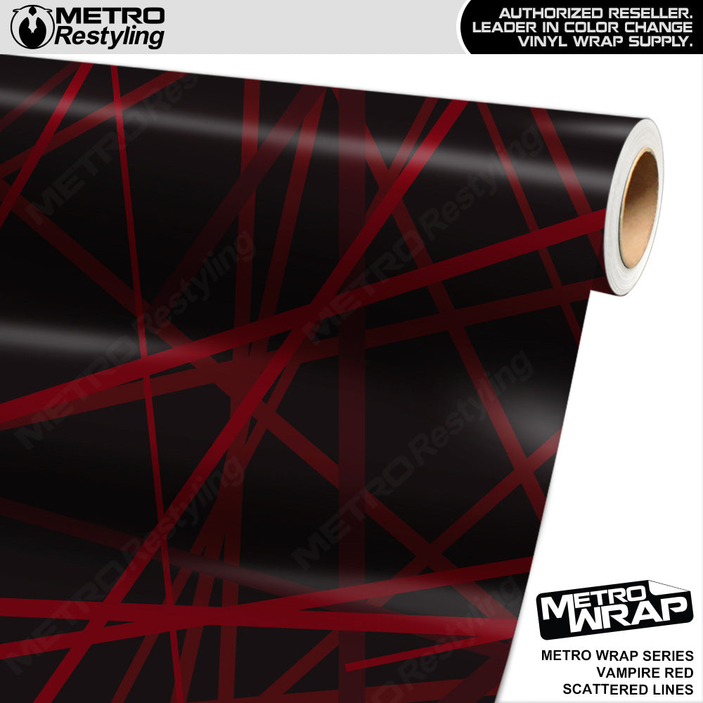 Metro Wrap Scattered Lines Vampire Red Vinyl Film