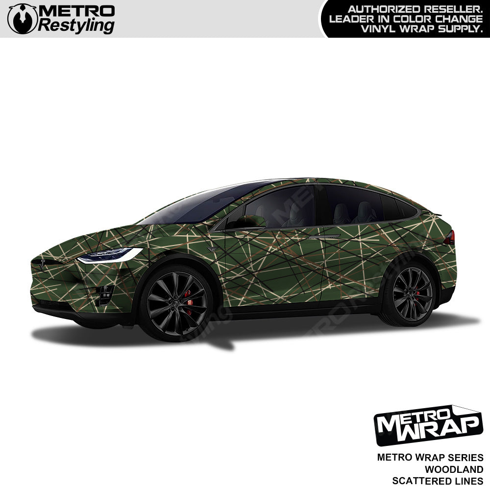 Metro Wrap Scattered Lines Woodland Vinyl Film