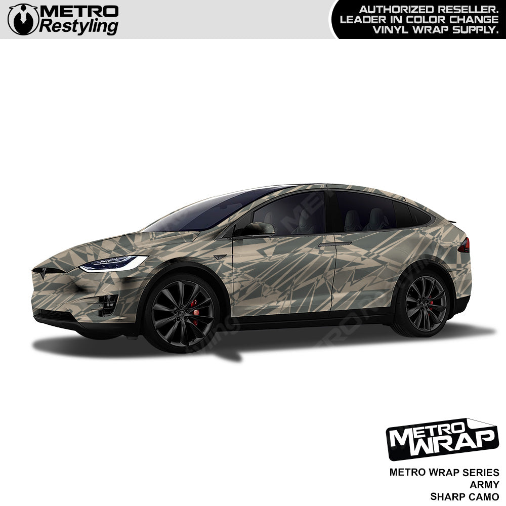 Metro Wrap Sharp Army Camouflage Vinyl Film