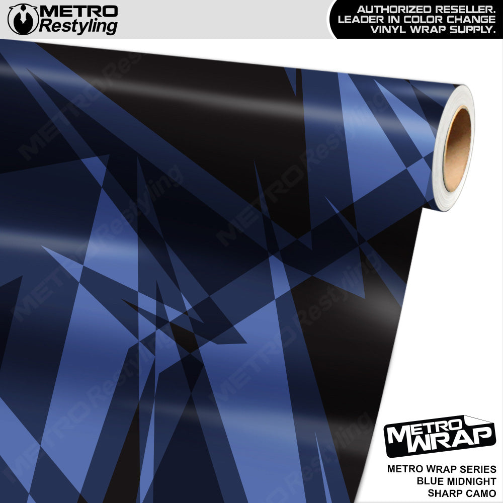 Metro Wrap Sharp Blue Midnight Camouflage Vinyl Film