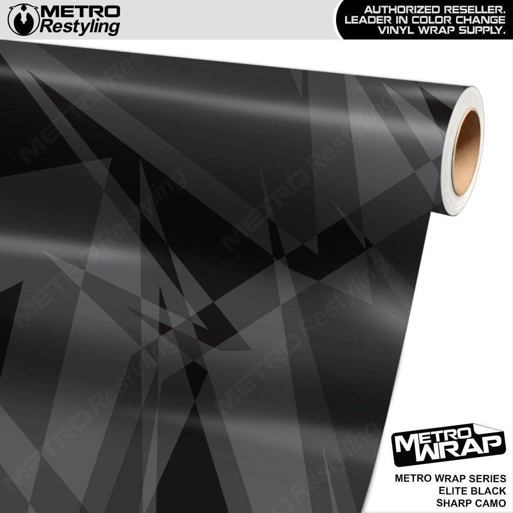 Metro Wrap Sharp Elite Black Camouflage Vinyl Film