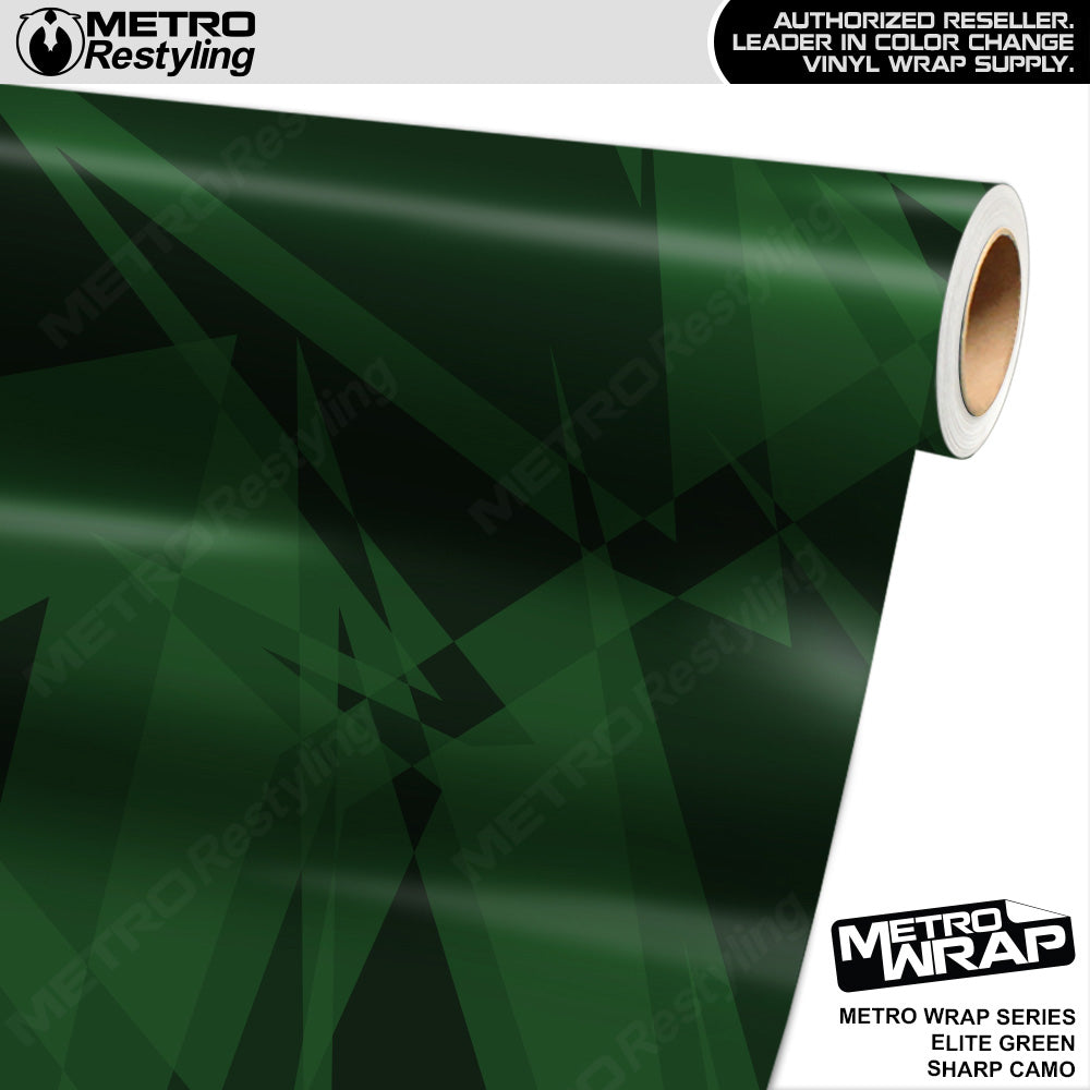 Metro Wrap Sharp Elite Green Camouflage Vinyl Film