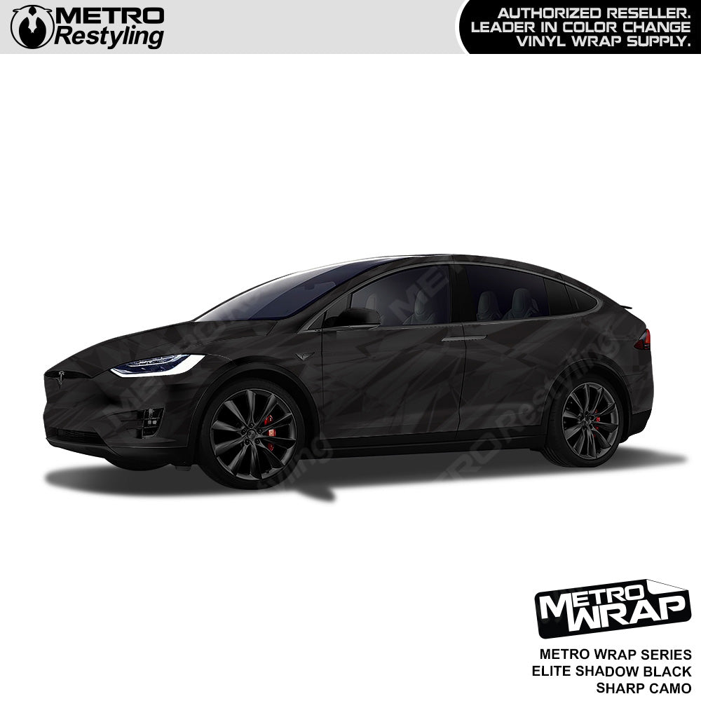 Metro Wrap Sharp Elite Shadow Black Camouflage Vinyl Film