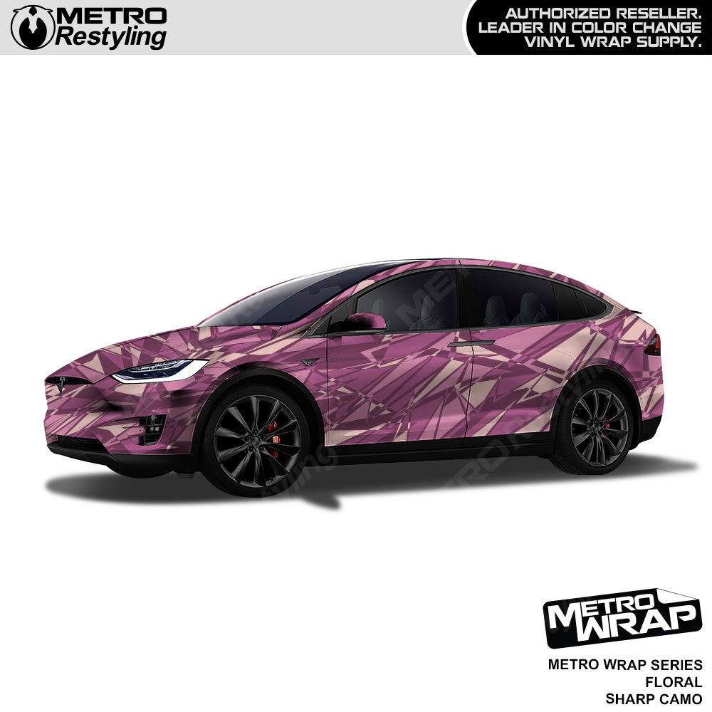 Metro Wrap Sharp Floral Camouflage Vinyl Film
