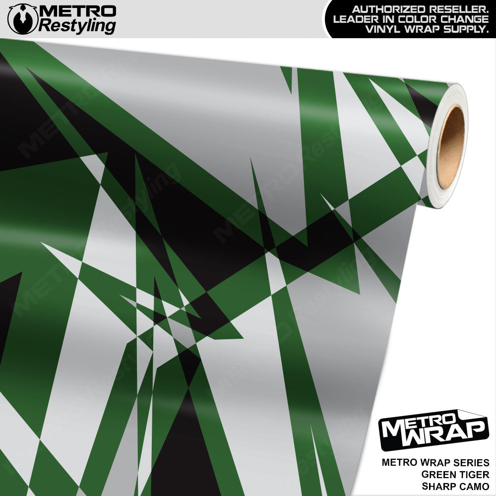 Metro Wrap Sharp Green Tiger Camouflage Vinyl Film