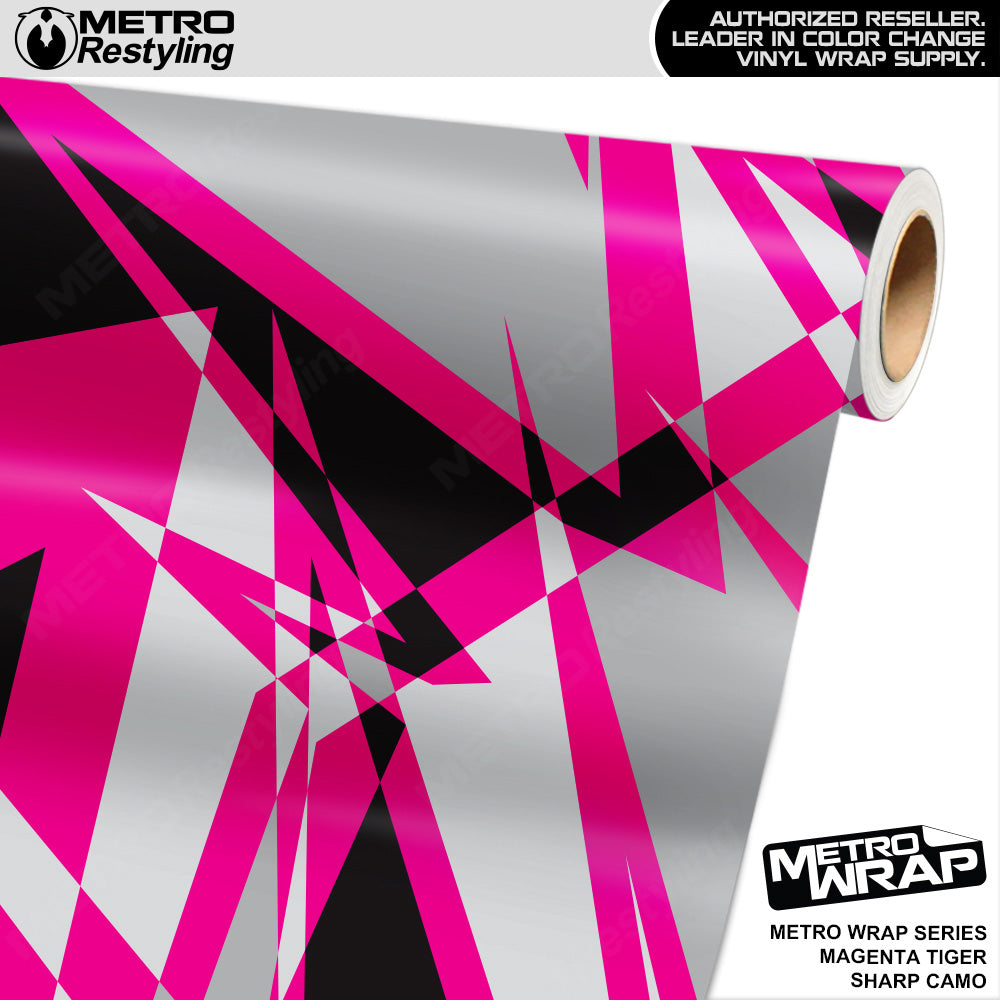 Metro Wrap Sharp Magenta Tiger Camouflage Vinyl Film