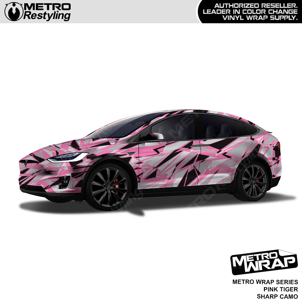 Metro Wrap Sharp Pink Tiger Camouflage Vinyl Film