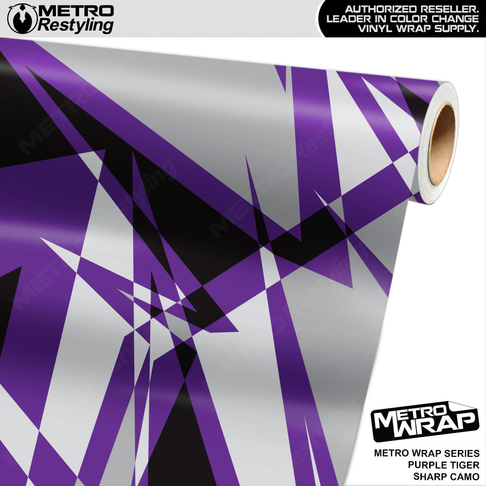 Metro Wrap Sharp Purple Tiger Camouflage Vinyl Film
