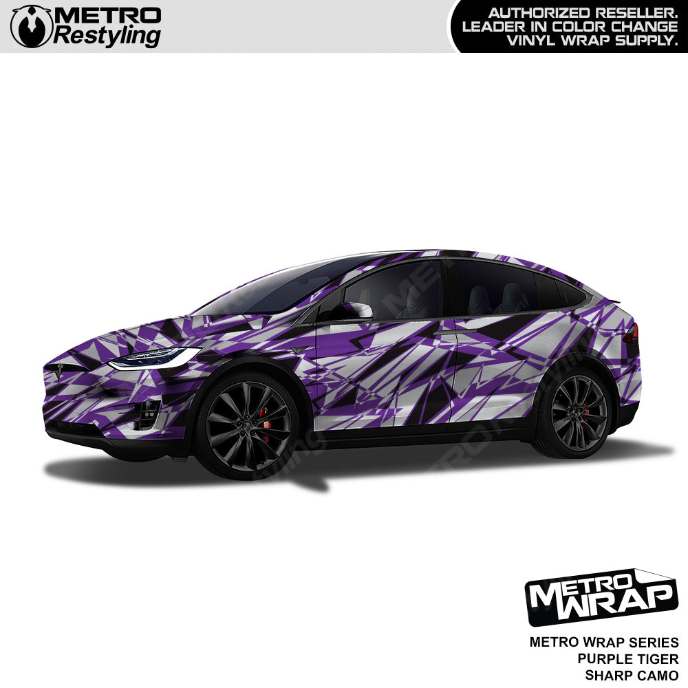 Metro Wrap Sharp Purple Tiger Camouflage Vinyl Film