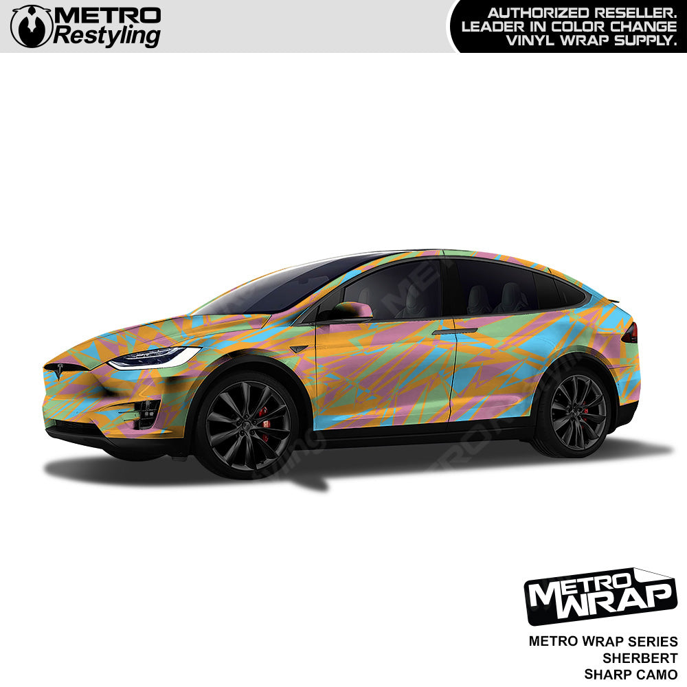 Metro Wrap Sharp Sherbert Camouflage Vinyl Film