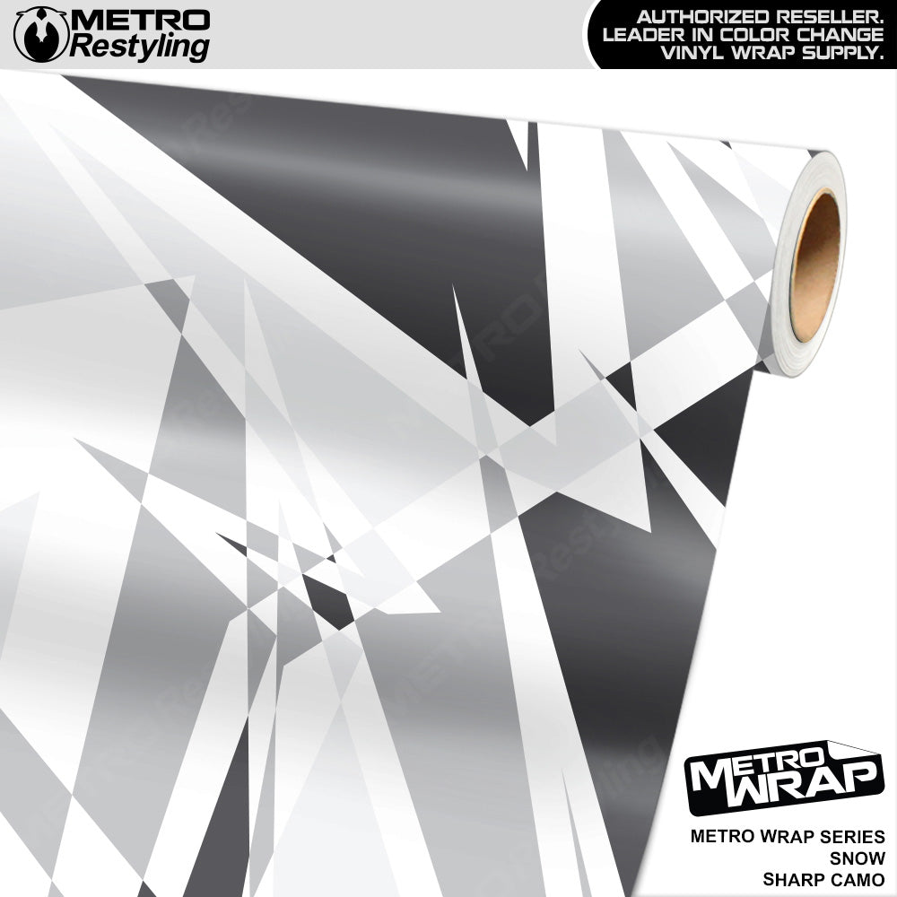 Metro Wrap Sharp Snow Camouflage Vinyl Film