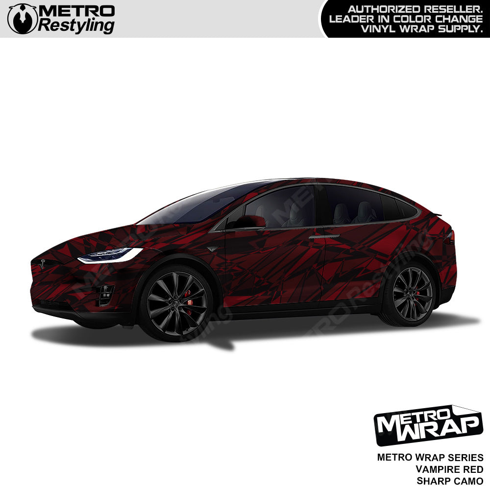 Metro Wrap Sharp Vampire Red Camouflage Vinyl Film