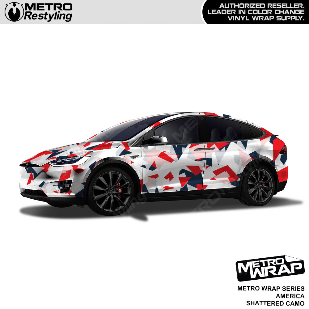 Metro Wrap Shattered America Camouflage Vinyl Film