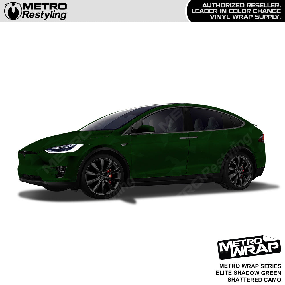 Metro Wrap Shattered Elite Shadow Green Camouflage Vinyl Film