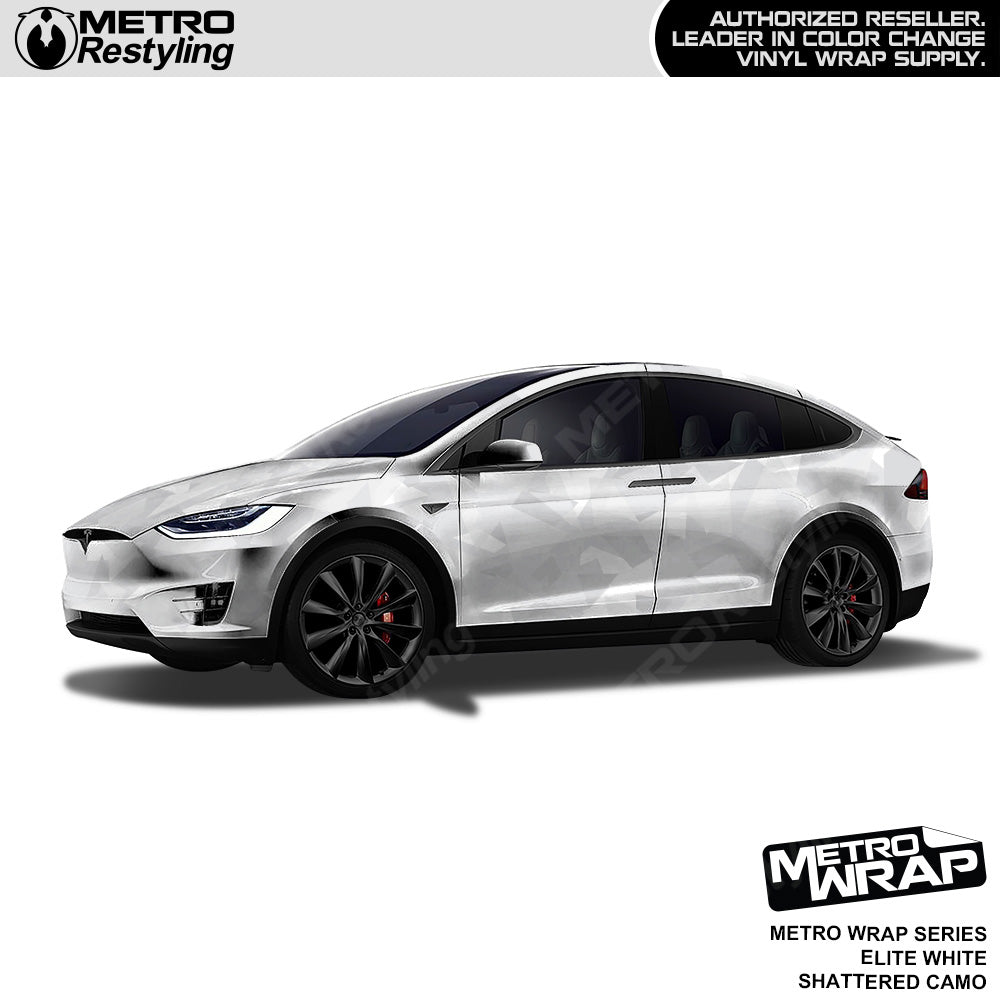 Metro Wrap Shattered Elite White Camouflage Vinyl Film