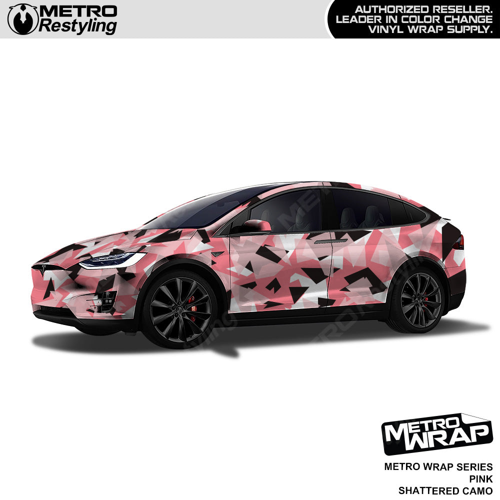 Metro Wrap Shattered Pink Camouflage Vinyl Film