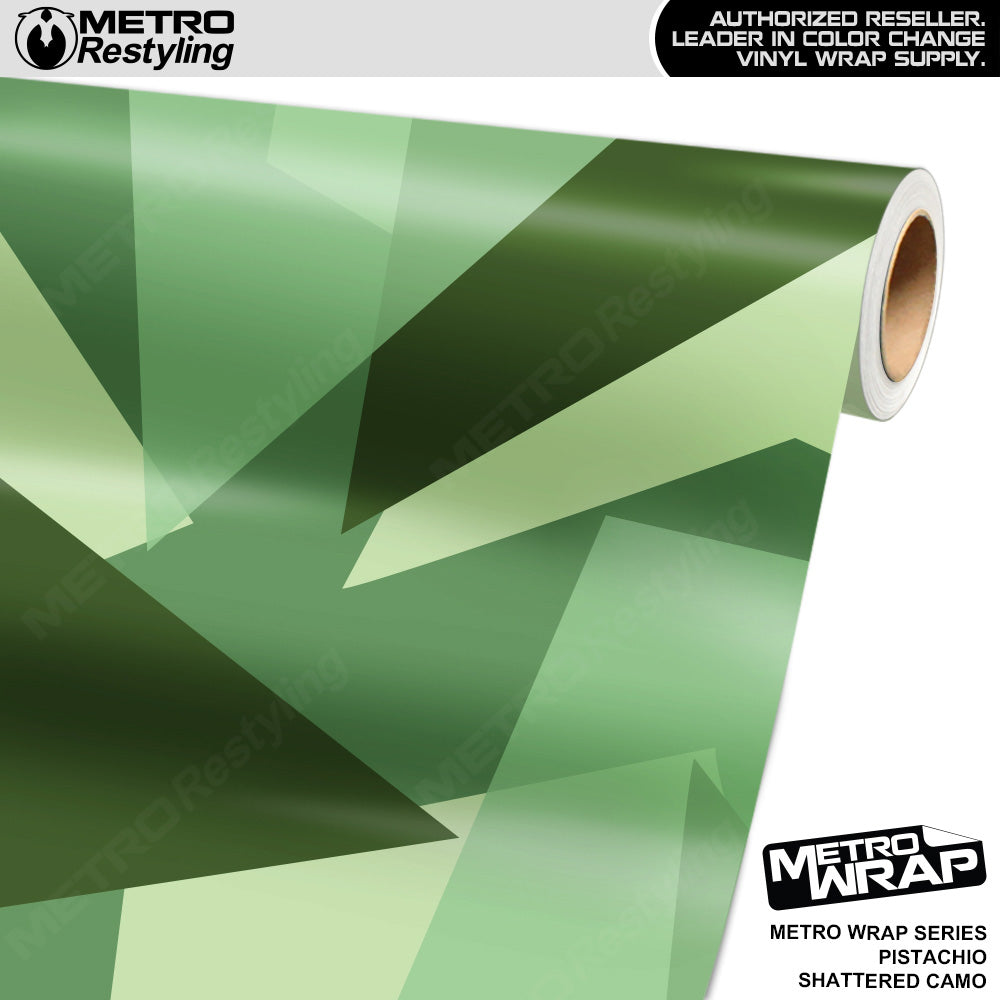 Metro Wrap Shattered Pistachio Camouflage Vinyl Film