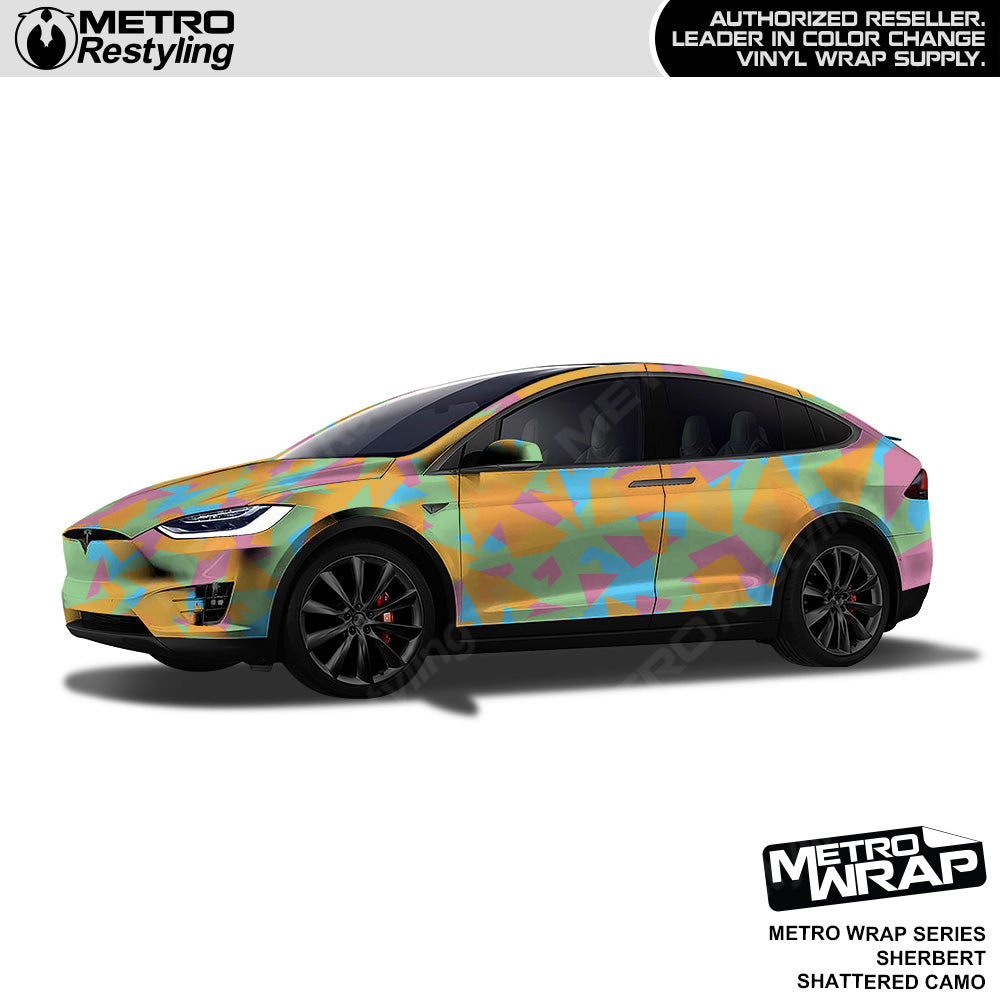 Metro Wrap Shattered Sherbert Camouflage Vinyl Film