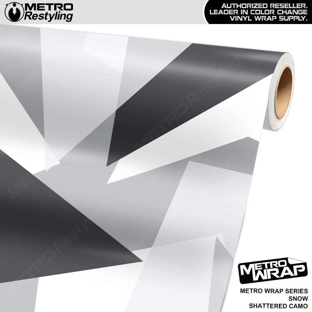 Metro Wrap Shattered Snow Camouflage Vinyl Film