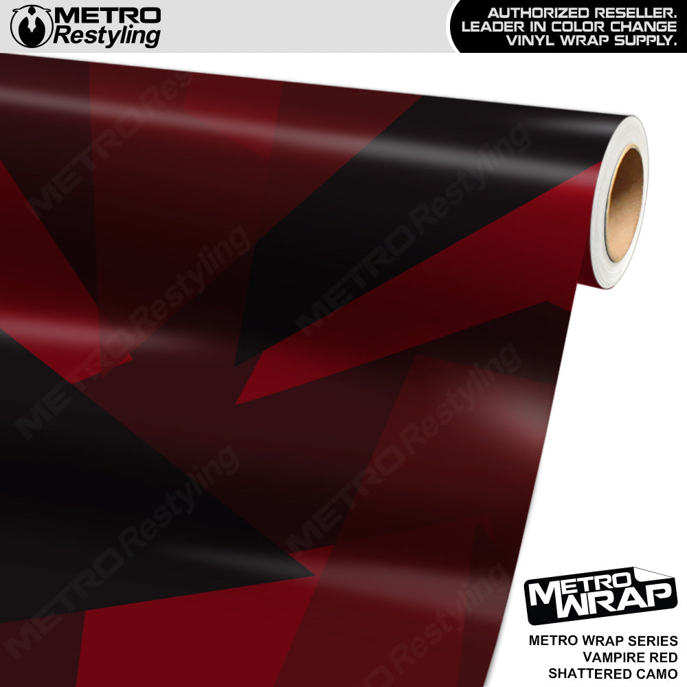 Metro Wrap Shattered Vampire Red Camouflage Vinyl Film