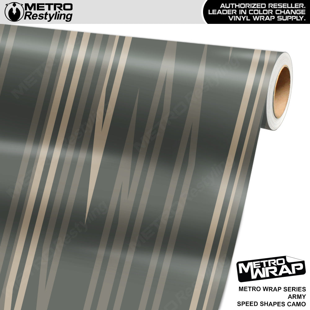Metro Wrap Speed Shapes Army Vinyl Film