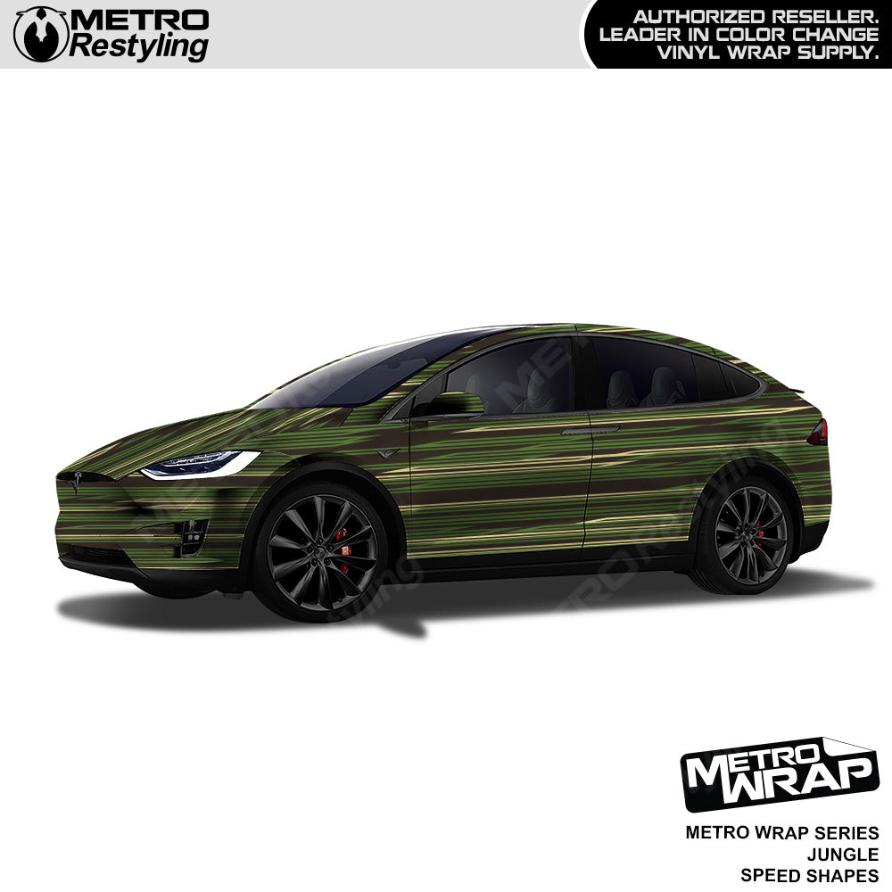 Metro Wrap Speed Shapes Jungle Vinyl Film tesla