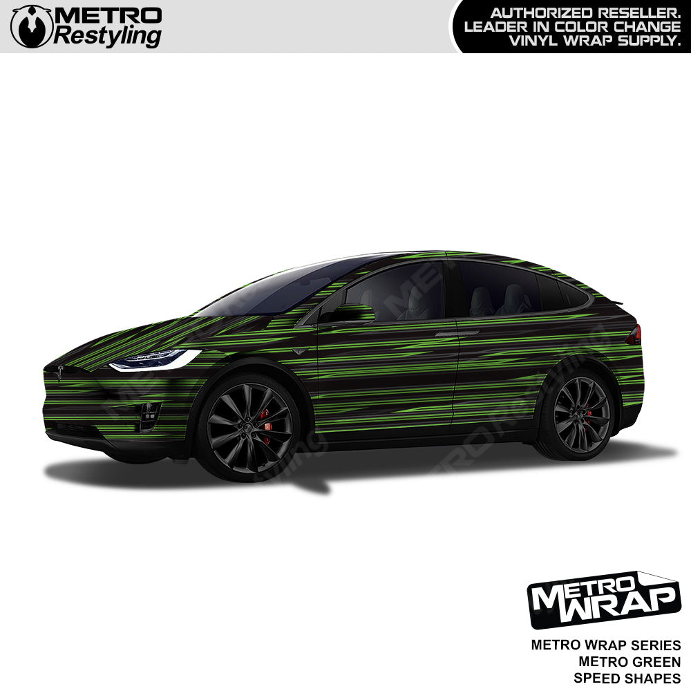 Metro Wrap Speed Shapes Metro Green Vinyl Film