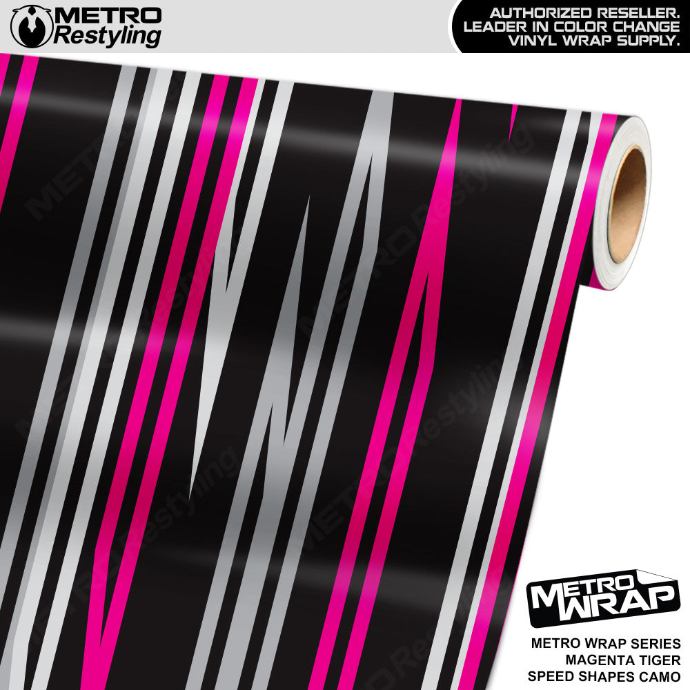 Metro Wrap Speed Shapes Magenta Tiger Vinyl Film