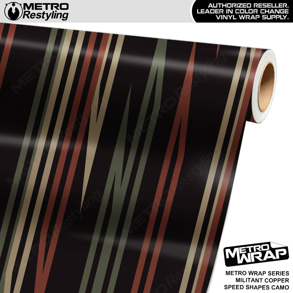 Metro Wrap Speed Shapes Militant Copper Vinyl Film