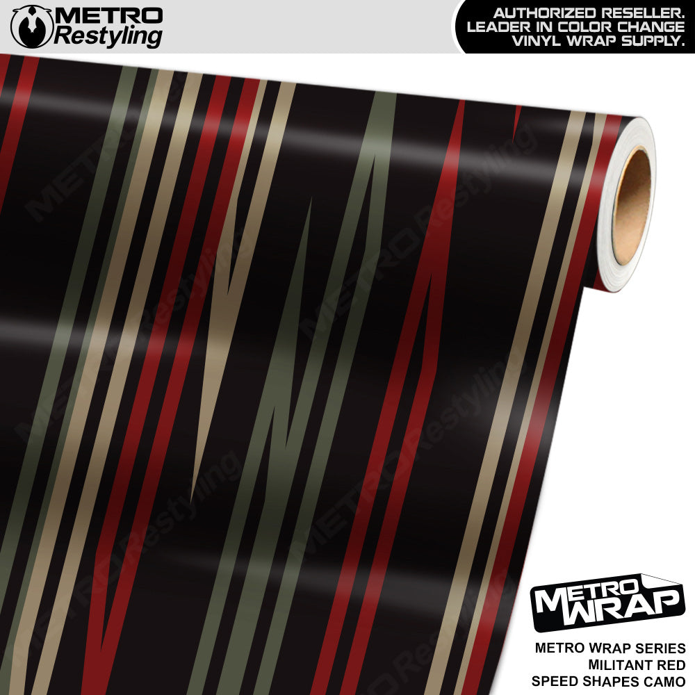 Metro Wrap Speed Shapes Militant Red Vinyl Film
