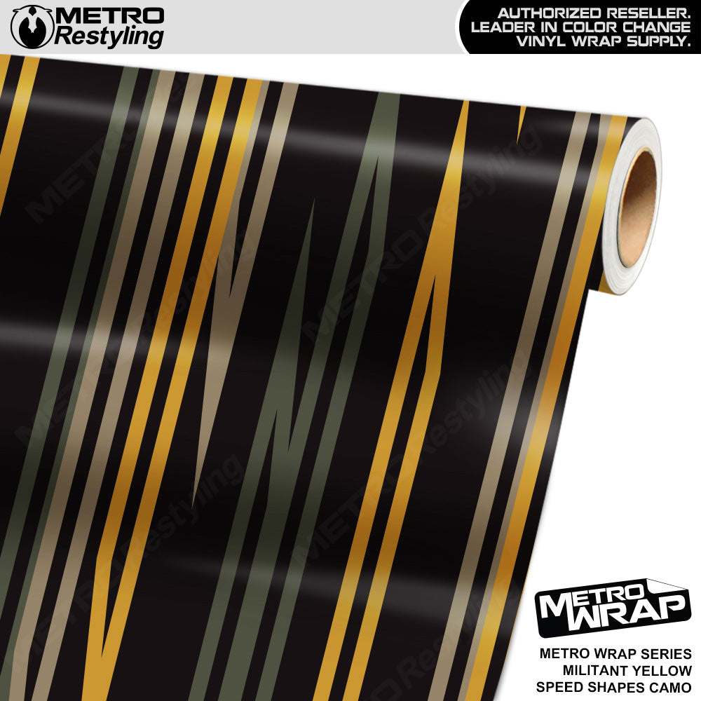 Metro Wrap Speed Shapes Militant Yellow Vinyl Film