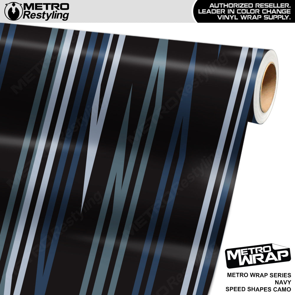 Metro Wrap Speed Shapes Navy Vinyl Film