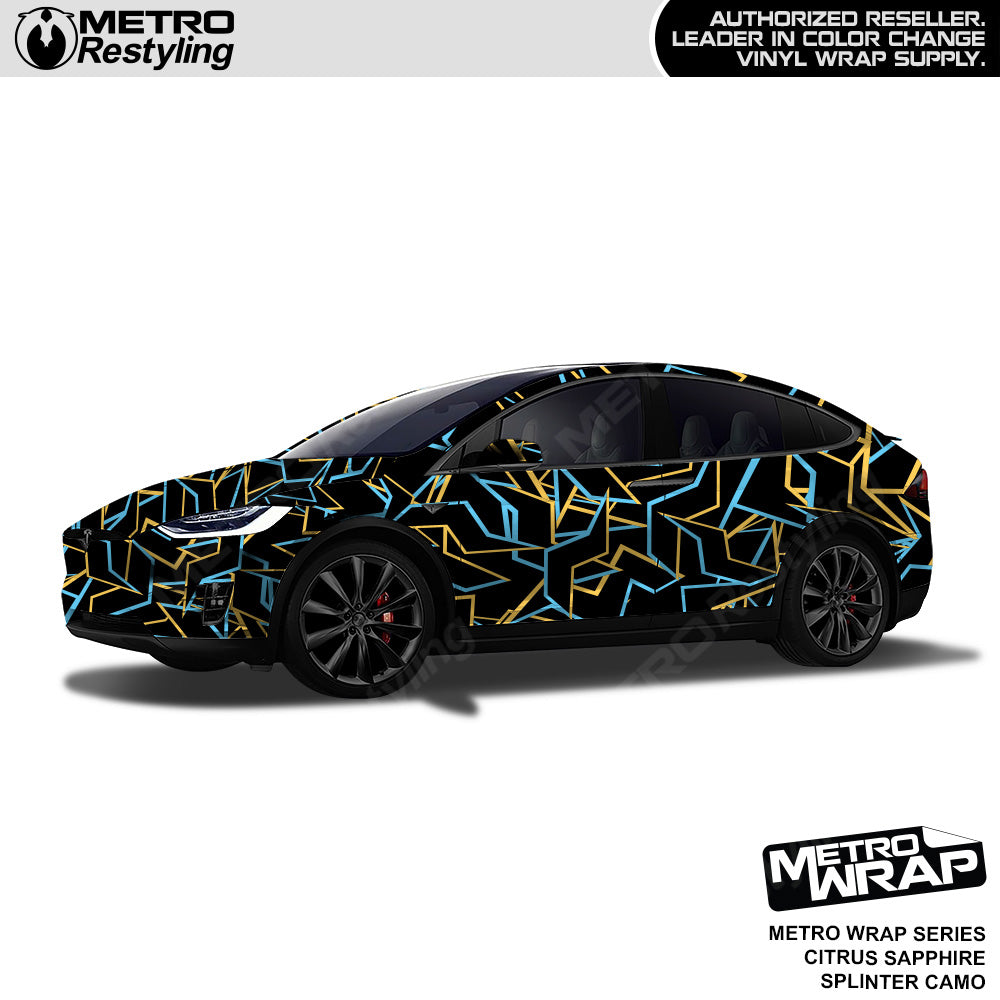 Metro Wrap Splinter Sapphire Camouflage Vinyl Film