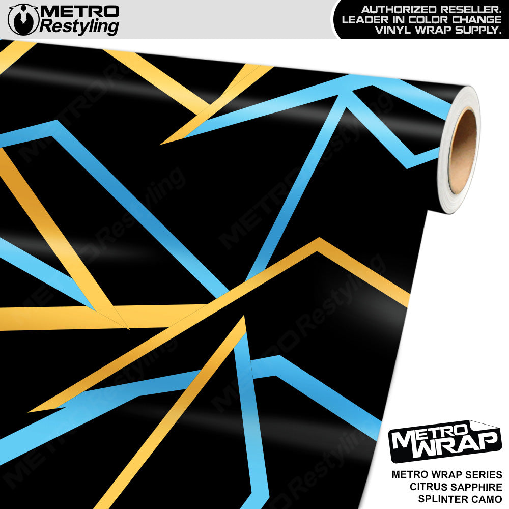 Metro Wrap Splinter Sapphire Camouflage Vinyl Film