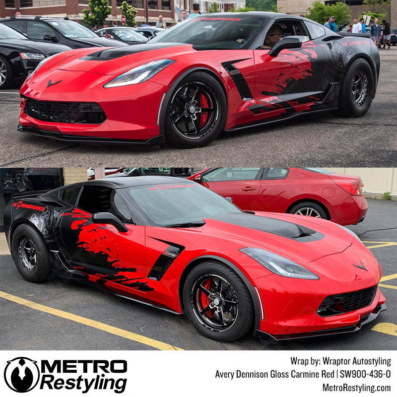 Gloss Carmine Red vinyl car wrap