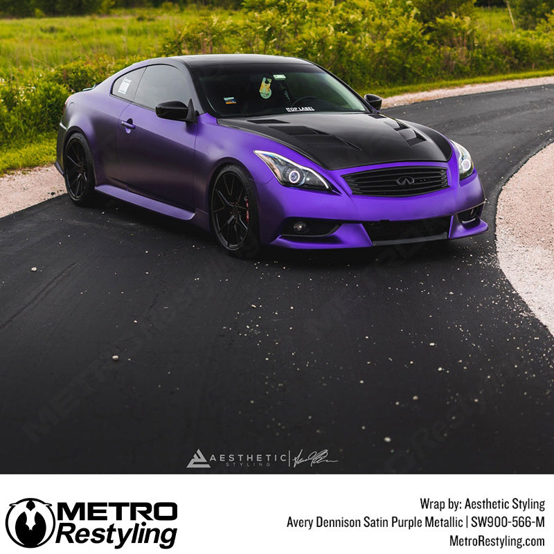 Avery Dennison SW900 Satin Purple Metallic Vinyl Wrap | SW900-566-M