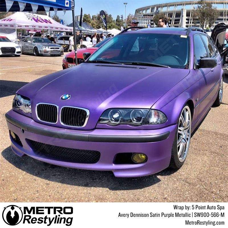 Avery Dennison SW900 Satin Purple Metallic Vinyl Wrap | SW900-566-M