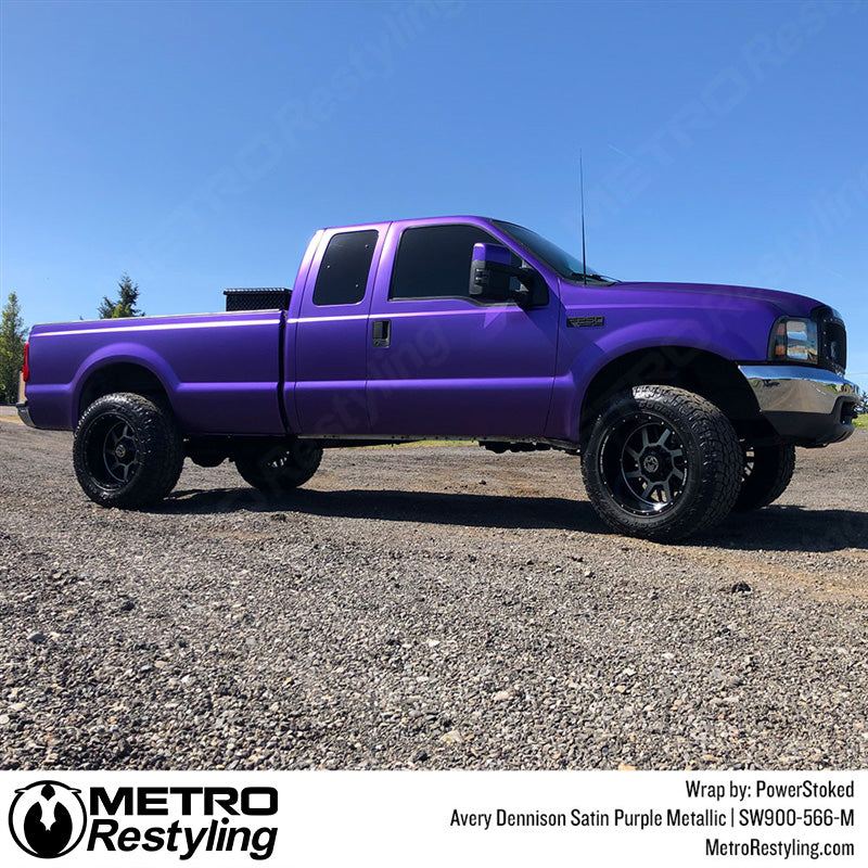 Avery Dennison SW900 Satin Purple Metallic Vinyl Wrap | SW900-566-M