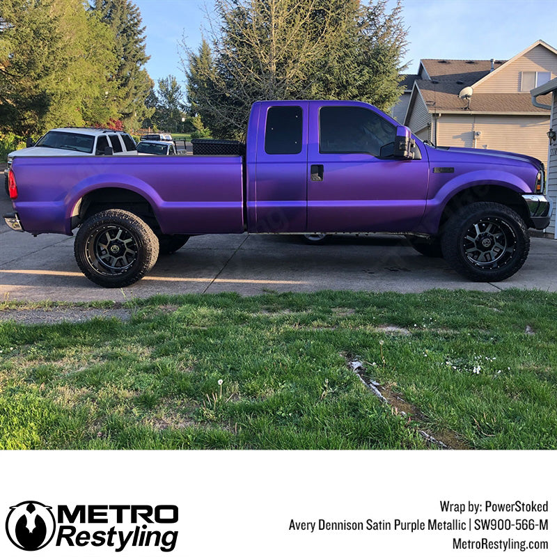 Avery Dennison SW900 Satin Purple Metallic Vinyl Wrap | SW900-566-M