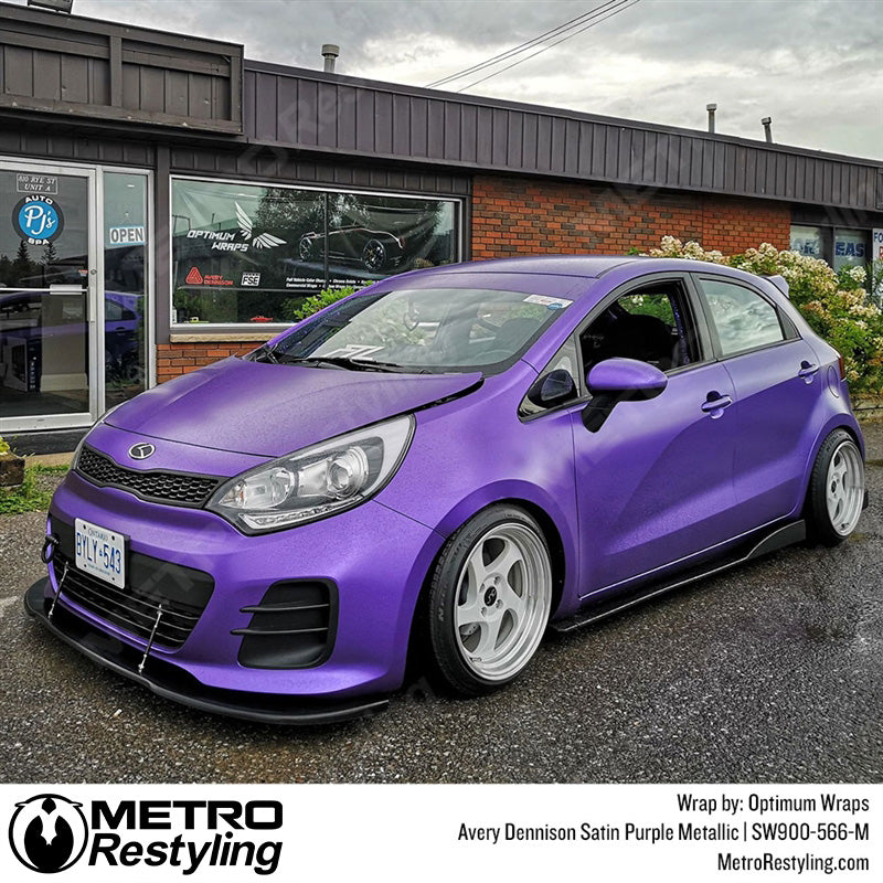 Avery Dennison SW900 Satin Purple Metallic Vinyl Wrap | SW900-566-M