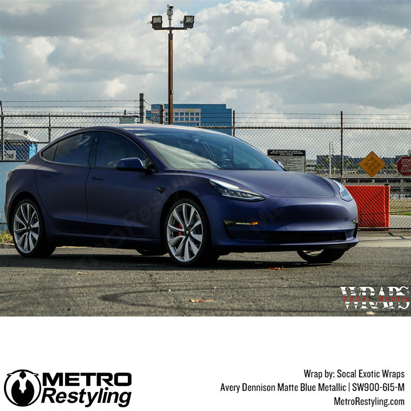 Matte Blue Metallic Tesla