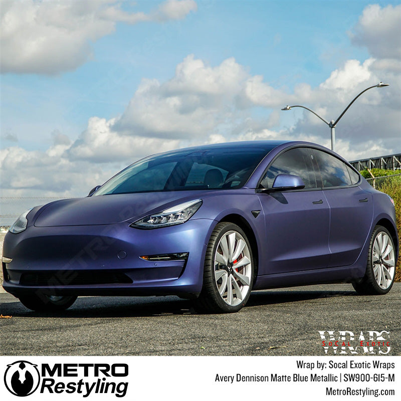 Matte Blue Metallic Tesla