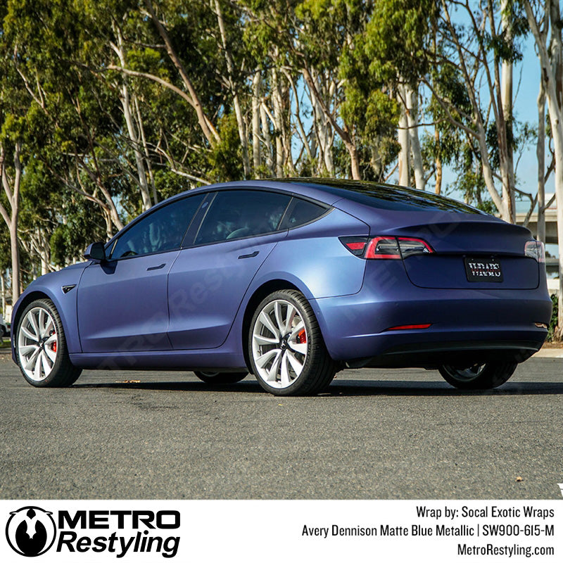Matte Blue Metallic Tesla