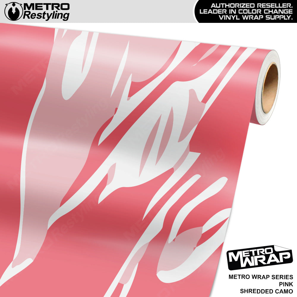Metro Wrap Shredded Pink Camouflage Vinyl Film