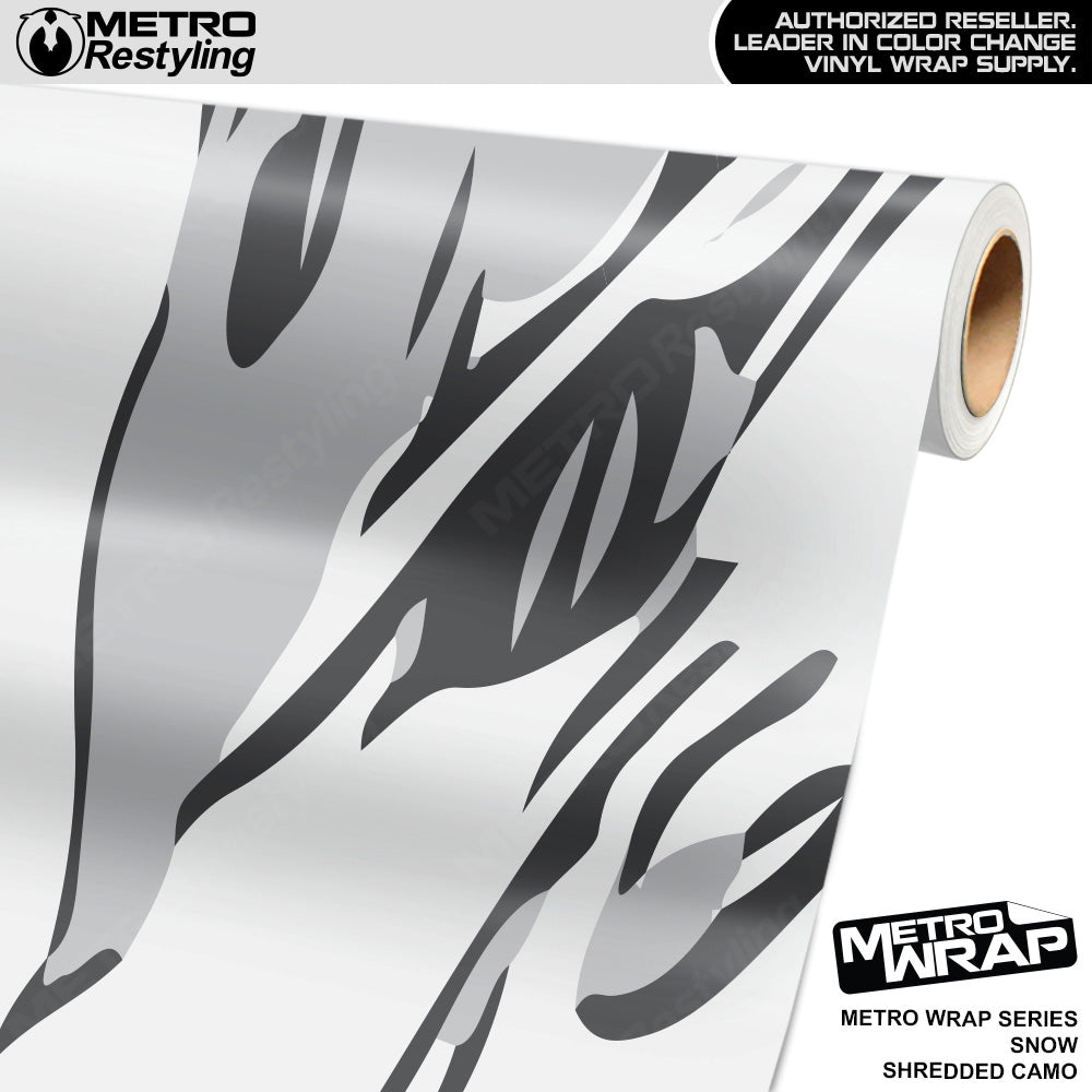 Metro Wrap Shredded Snow Camouflage Vinyl Film